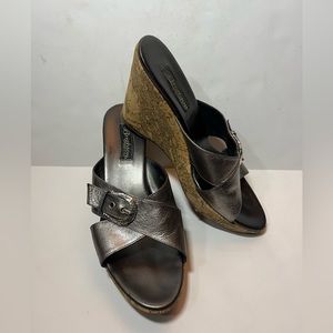 Brighton Open Toe Wedge Sandal SZ 9.5